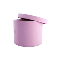 Boîte Cadeau Ronde en Carton Rigide avec Couvercle, Emballage de Luxe Rose Personnalisé avec Logo, Tube Cylindrique pour Fleurs