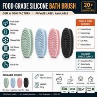 Brosse de bain exfoliante double face en silicone de qualité alimentaire pour le corps, brosse de massage pour la douche pour femmes, hommes, peaux sensibles