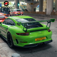 Aileron arrière double de style GT3RS en fibre de carbone sèche, diffuseur, séparateur, kit carrosserie universel pour Porsche 991.1 991.2
