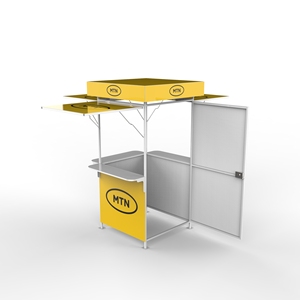 <span class=keywords><strong>Kiosk</strong></span> Cửa Hàng Gấp Gọn Bằng Kim Loại Tấm Tiết Kiệm Chi Phí Thấp Ngoài Trời - Product Image 5