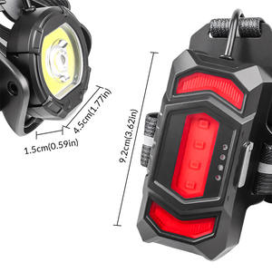 Lampe de poitrine transfrontalière à LED rechargeable par USB, lumière d'avertissement rouge pour la course nocturne, lampe de cyclisme portable, taille 9,2 cm - Product Image 1