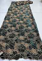 Tissu de créateur DIY de Guangzhou, velours bordeaux, polyester jacquard brodé au laser à motif de roses, pour robes de mariée et dentelle africaine