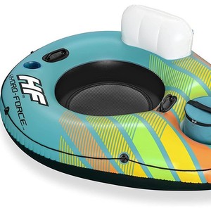 Huihai <b>Inflatable</b> <b>Floating</b> Lounger Chair 167x137cm Peacock Blue Environmentally Friendly PVC Adult Reclining Seat - Product Image 4