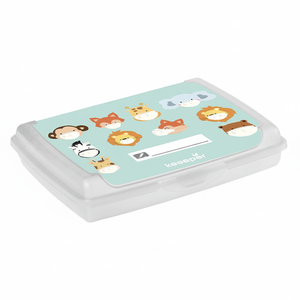 Boîte de rangement pratique pour la protection de la bouche/du nez, plastique durable (PP), transparent, 17 x 13 x 3,5 cm, collection Carla Kids - Product Image 2