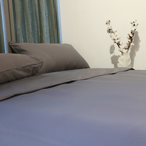 Ensemble de draps et de taies d'oreiller en coton biologique 100% de style classique, couleur unie, teint avec des colorants à base de plantes, doux et non irritant - Product Image 5