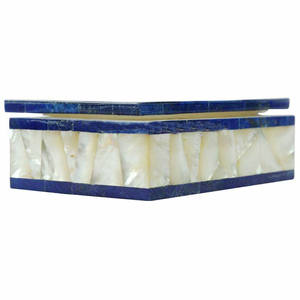 Caja de joyería de nácar con incrustaciones de mármol hechas a mano de calidad superior, caja de piedra de lapislázuli de almacenamiento rectangular, superventas en Alibaba - Product Image 2