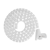Organizador de Cables en Espiral Flexible de 1000x20mm, Protector de Cables de Plástico para Escritorio, Ocultador de Cables, Pasa Cabos para Mesa de Trabajo de Altura Ajustable
