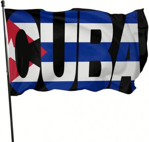 Bandera Decorativa de Poliéster Resistente con Estampado de Letras de Cuba para Deportes y Decoración del Hogar, Tamaño Personalizado - Product Image 1