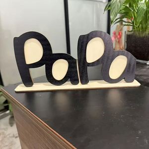 Wholesale Custom Papa Letter Photo <b>Frame</b>, Branded <b>Wooden</b> Family <b>Picture</b> Holder, Promotional Gift for Family & Lifestyle Brands - Product Image 1