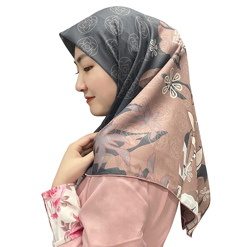 schals für damen stilvoller hijab baumwolle schleier quadratischer schal bawal bedruckter schal hijab individuell anpassen