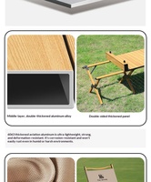 Ensemble de table et de chaises de camping en alliage d'aluminium personnalisé, meubles de pique-nique pliables portables pour l'extérieur