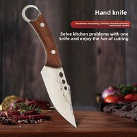 Couteau à viande forgé en acier inoxydable 4Cr13, couteau à fruits, couteau à steak pour barbecue, couteau à bœuf et agneau, outil d'extérieur pour dépecer les os