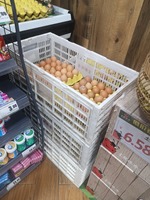Panier pliable en plastique PP de grande taille 630x330x257mm, paniers en maille portables pour le stockage des œufs, pour les aliments frais, les supermarchés