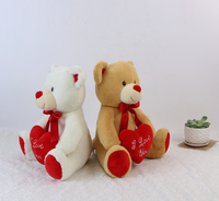 Échantillon 1 jour 3 tailles ours en peluche coeur d'amour avec arc rouge ours, cadeau personnalisé de Saint Valentin pour petite amie, doux comme oreiller