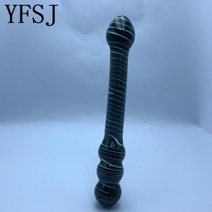 YFSJ Dildo en verre cristal, modèle BL_106B, style fleur bleue, pour couple - Product Image 3
