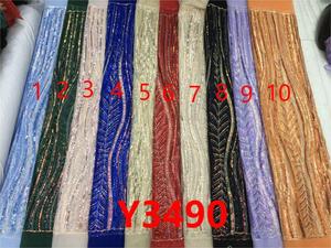 <strong>Heavy</strong> Beaded Luxury <strong>Lace</strong> <strong>Fabric</strong> With Sequence Crystal Beaded Tulle <strong>Lace</strong> <strong>Fabric</strong> for Wedding Dress - Product Image 4