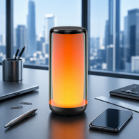 QERE HF33 Mini Enceinte Portable Sans Fil Extérieure avec Subwoofer, Éclairage RGB Clignotant, Son Puissant en Métal, pour Fêtes, USB