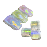 Pigment pour ongles effet miroir métallique caméléon, base solvant, néon, aurore, sirène, qualité cosmétique, duochrome 325 mesh, pour marque privée