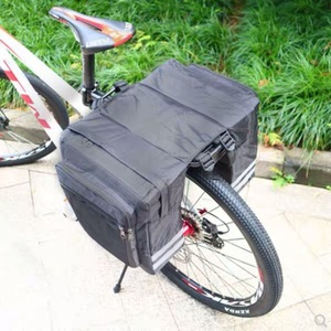 Bolsa trasera para bicicleta de gran capacidad con bolsillo con cremallera, bolsa para cuadro de bicicleta de montaña - Product Image 3