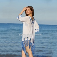 Robes pour femmes grande taille bohèmes de l'usine JINRU, en coton, sexy, pour la plage, maillots de bain, bikinis, vêtements de plage à franges