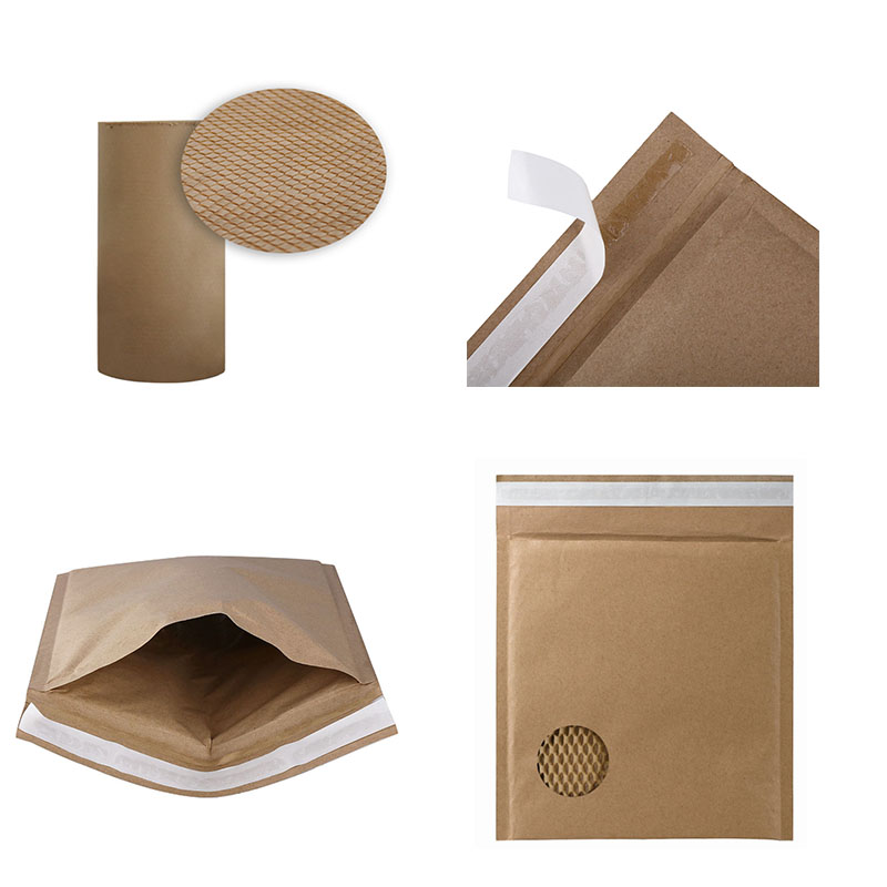 Eco Friendly Kraft Paper Bag Making Machine Padded Courier Delivery Envelope Honeycomb