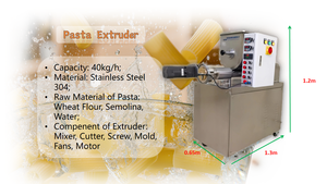 Vente directe d'usine 30-40 kg/h en acier inoxydable Spaghetti Macaroni <span class=keywords><strong>Couscous</strong></span> faisant la machine extrudeuse de pâtes pour <span class=keywords><strong>Restaurant</strong></span> - Product Image 4