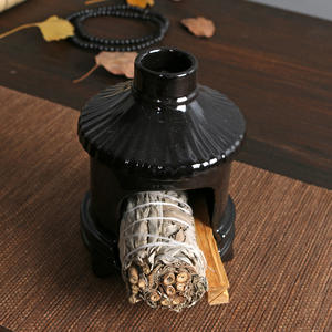Sacra di legno salvia stufa per aromaterapia con Base in ceramica porta incenso piatto bianco masterizzatore Palo Santo bruciatore di legno di sandalo profumo - Product Image 3