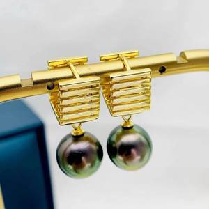 WENCHI Modelo 10740 Accesorios DIY para Perlas, Base Vacía para Pendientes de Plata S925, Hebilla de Oreja Dorada/Plateada para Perlas de 9-15mm, Pendientes de Moda - Product Image 1