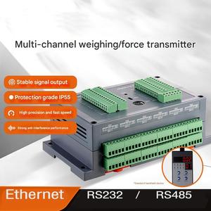 Transmisor de celda de carga digital de 12 canales Comunicación RS485 Modbus-TCP/etherCAT Amplificador Sensores de fuerza y celdas de carga - Product Image 5