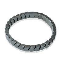 Bracelet Élastique Unisexe en Pierres Énergétiques, Bijou Élégant, Cadeau, Bracelet Punk Géométrique Flèche en Hématite, Vente en Gros