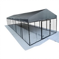 Nichoir de luxe robuste pour chien, style moderne, en fer thermolaqué, enclos pour animaux de compagnie, cage de parc à motif solide, en fil d'acier, écologique