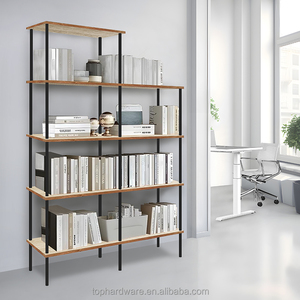 2-Shelf <strong>Wall</strong> Mounted Shelving Unit Metal Decorative <strong>Wall</strong> Book Shelf <strong>Bookshelf</strong> - Product Image 2