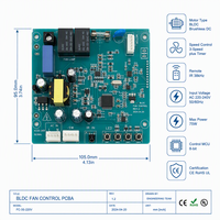 Carte de contrôle de ventilateur BLDC certifiée CE RoHS REACH, personnalisée, en matériau FR-4, conforme à la norme IPC-A-600 Classe 3, vente en gros