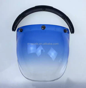 Pare-soleil universel à 3 clips pour casque de <span class=keywords><strong>moto</strong></span> rétro, bouclier transparent - Product Image 2