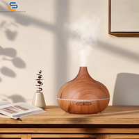 Humidificateur intelligent à brume fraîche de haute qualité Mini USB 3D diffuseur d'aromathérapie d'huile essentielle de flamme (avec veilleuse)