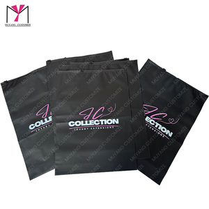 Bolsa de plástico negra personalizada con cierre, en oferta. - Product Image 1