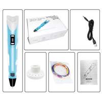 4 couleurs Premium PLA DIY Graffiti Printing Caneta Digital 3D Professional Lix Painting Pen Kit avec écran LCD Adaptateur USB