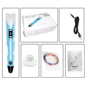 4 màu cao cấp PLA DIY graffiti in ấn caneta kỹ thuật số 3D Chuyên Nghiệp <span class=keywords><strong>Lix</strong></span> sơn bút Kit với LCD hiển thị USB Adapter - Product Image 3