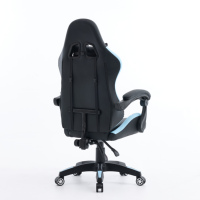 Chaise de jeu inclinable réglable en hauteur, en cuir PVC bleu clair, pour adultes