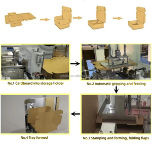 Goldtec Tray Ancien carton intelligent formant la machine Machine de pliage de boîtes Ancien plateau automatique Machine de formage de boîtes intelligentes - Product Image 3