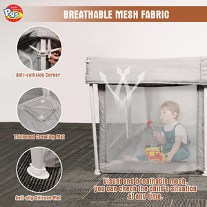 Dobravel Play Yard para bebés Recinto de seguridad de plástico para niños para dormitorio Escuela Sala de estar Comedor <span class=keywords><strong>Corral</strong></span> para bebés - Product Image 5