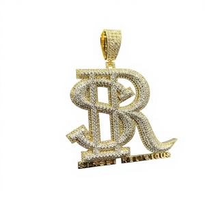 Colgante de Hip Hop Personalizado de Acero Inoxidable con Diamantes y Baño de Rodio/Plata Imitación, Modelo Ice Legacy ILPE115 - Product Image 1