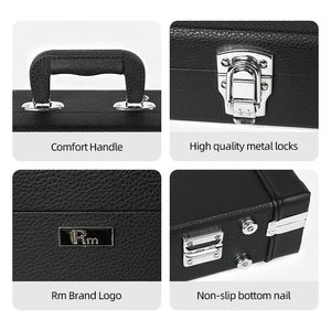 Étui rigide en cuir noir durable personnalisé pour <span class=keywords><strong>guitare</strong></span> <span class=keywords><strong>Fender</strong></span>, étui rigide carré en bois, sacs et étuis pour instruments - Product Image 6