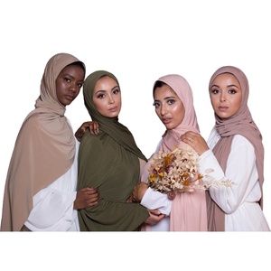 Di Vendita caldo di Modo Americano Europeo Jersey Premium Luxe Hijab Musulmano di Alta Qualità Maglia Sciarpa - Product Image 1