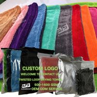 Grande serviette de lavage de voiture en microfibre torsadée 40x40cm 40x60cm 60x90cm 1200gsm, serviette de séchage automobile