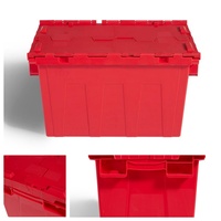 Conteneur en plastique PP TSS-TBX, épaisseur 2,5 mm, avec couvercle intégré, parois solides, écologique, empilable, emboîtable, capacité de charge 50 L, 40 kg, boîtes