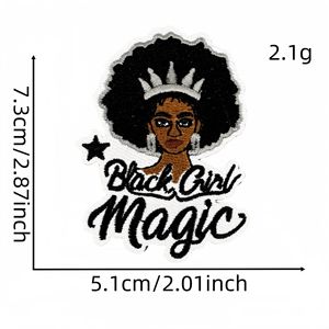 ผ้าปักลายสำหรับผู้หญิงผิวดำแผ่นปะติดหมวกแบบดีไซน์ใหม่สำหรับผู้หญิง - Product Image 6