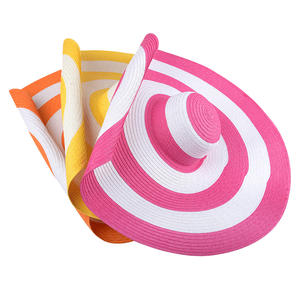 JAKIJAYI-sombreros de paja para mujer, gorros de paja de Color sólido de 70cm, ala ancha, sombrero flexible de gran tamaño para playa, protector solar, <span class=keywords><strong>2022</strong></span> - Product Image 1