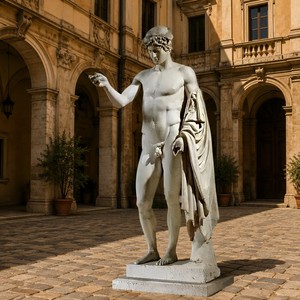 Escultura Neoclásica de Héroe en Mármol de Carrara Natural Hecha a Mano, Resistente a la Intemperie, para Villa, Mansión, Jardín, <span class=keywords><strong>Iglesia</strong></span>, Interior/Exterior - Product Image 1