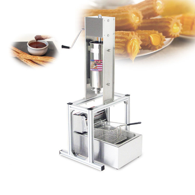Factory Direct Sales Spanish Churro Machine With Fryer 5L With Cabinet Churros Filling Making Machines Churros Maker